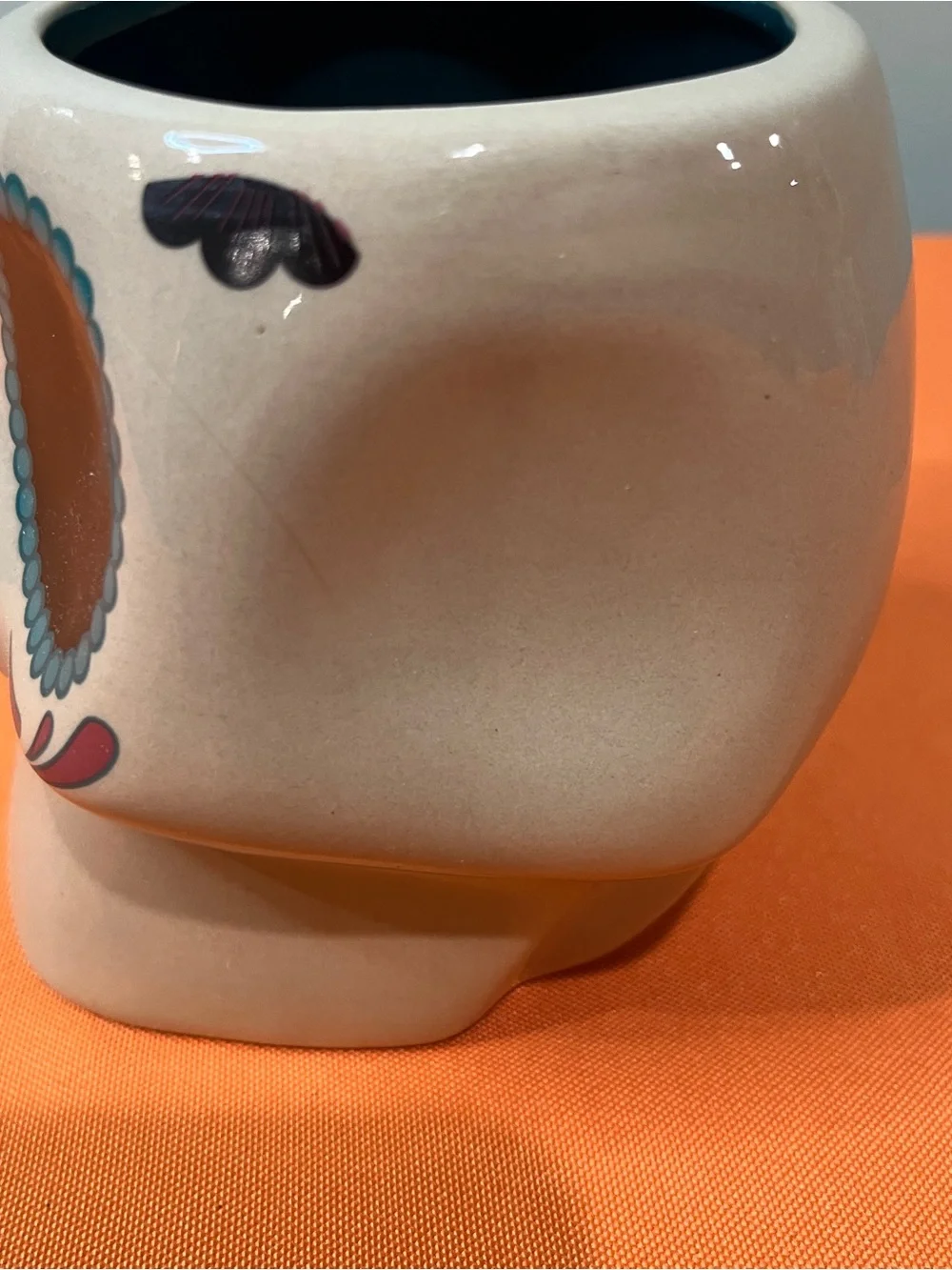 Ceramic Sugar Skull Mug Cazadores Tequila